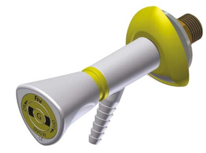 burnning gases wall mounted tap with 60" nozzle