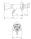 burnning gases wall mounted tap with 60" nozzle