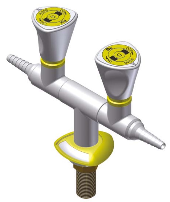 Bench 180° standout burning gases
